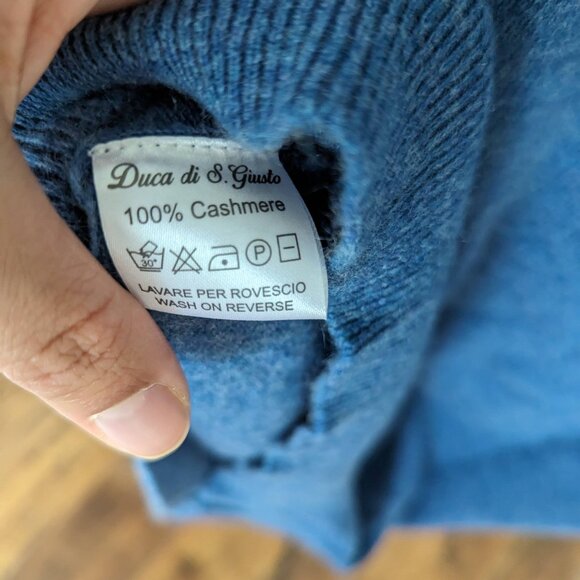 Blue cashmere vest size M - Picture 3 of 8